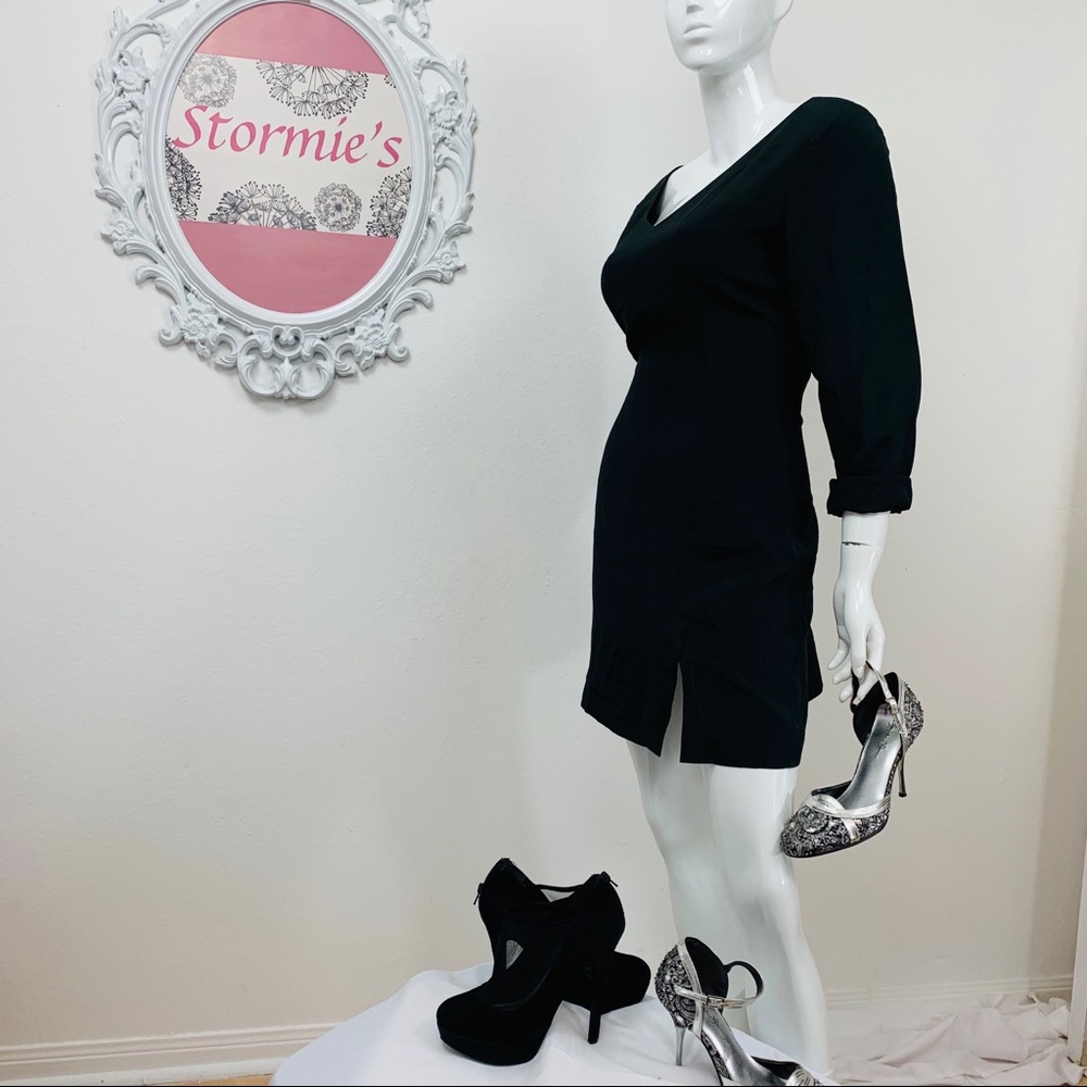 Hugo Buscati Collection / Silk Little Black Dress - Picture 3 of 7